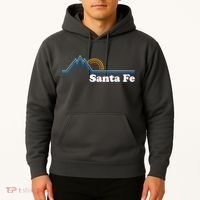 Santa Fe New Mexico Retro Logo Hoodie thumb 2