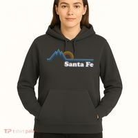 Santa Fe New Mexico Retro Logo Hoodie thumb 5
