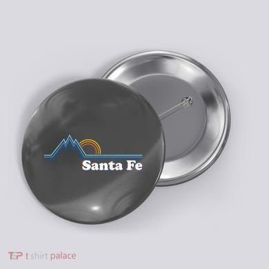Santa Fe New Mexico Retro Logo Button