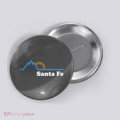 Santa Fe New Mexico Retro Logo Button