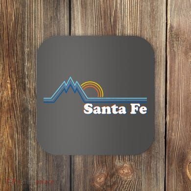 Santa Fe New Mexico Retro Logo Coaster