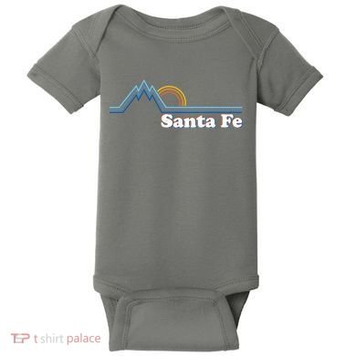 Santa Fe New Mexico Retro Logo Baby Bodysuit