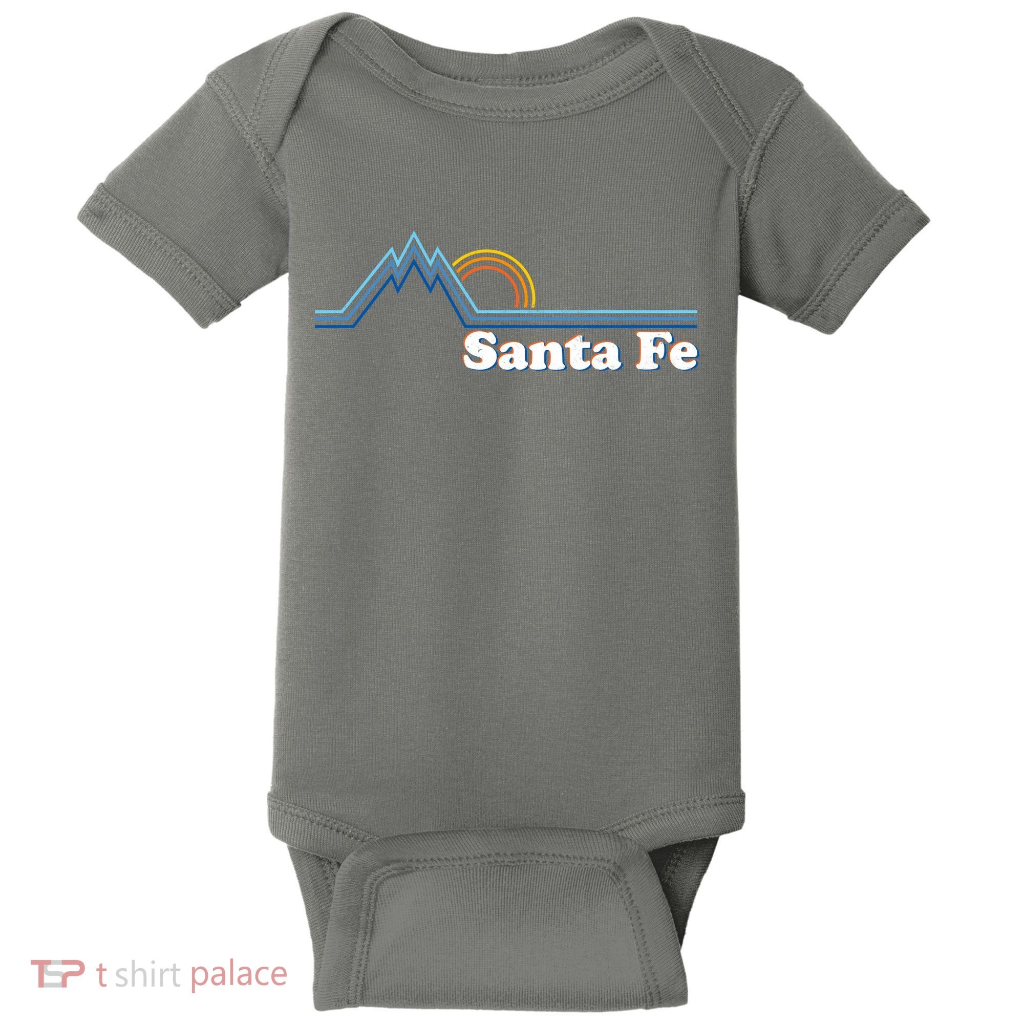 Santa Fe New Mexico Retro Logo Baby Bodysuit