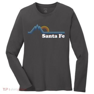 Santa Fe New Mexico Retro Logo Women's Long Sleeve Shirt