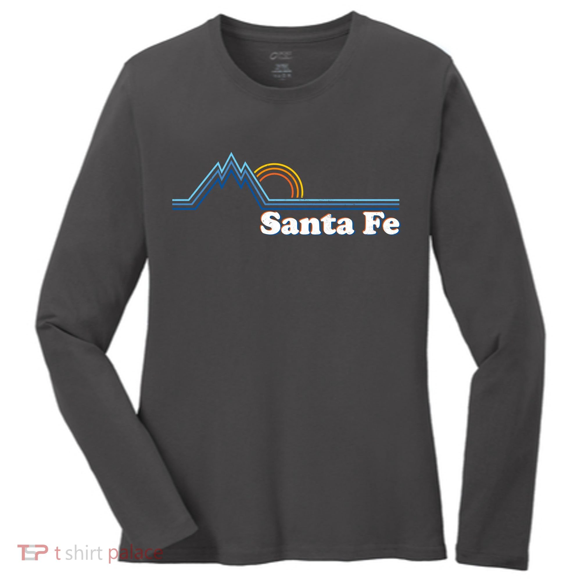 Santa Fe New Mexico Retro Logo Women's Long Sleeve Shirt