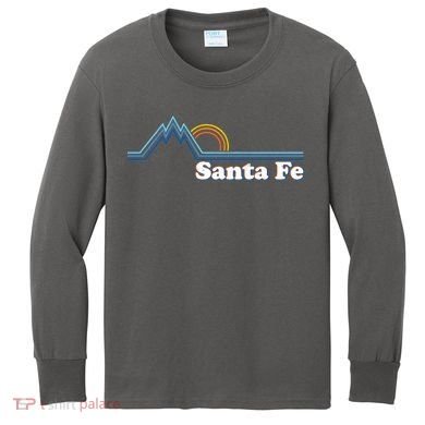 Santa Fe New Mexico Retro Logo Kids Long Sleeve Shirt