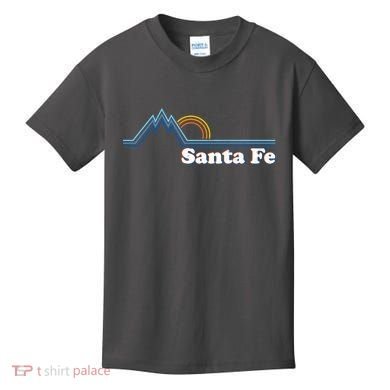 Santa Fe New Mexico Retro Logo Kids T-Shirt