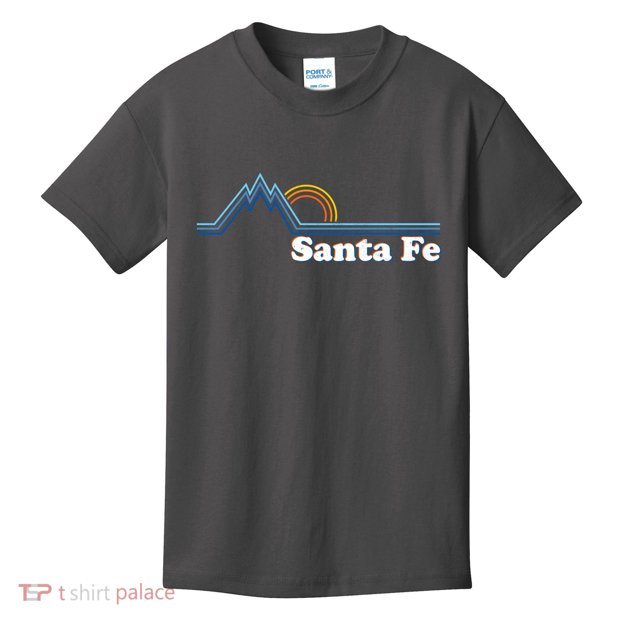 Santa Fe New Mexico Retro Logo Kids T-Shirt