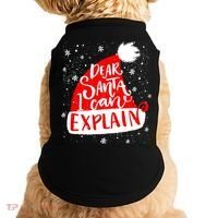 Santa Hat Dear Santa I Can Explain Christmas Doggie Tank thumb 0