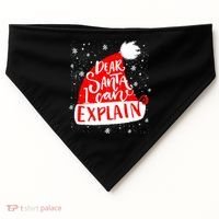 Santa Hat Dear Santa I Can Explain Christmas USA-Made Doggie Bandana thumb 0
