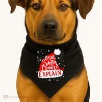 Santa Hat Dear Santa I Can Explain Christmas USA-Made Doggie Bandana thumb 1