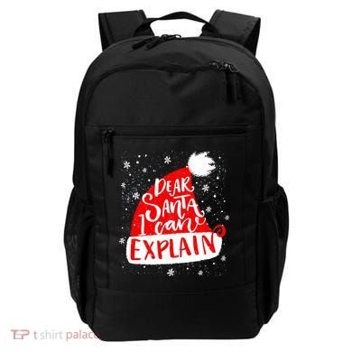 Santa Hat Dear Santa I Can Explain Christmas Backpack