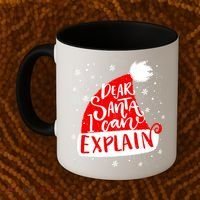 Santa Hat Dear Santa I Can Explain Christmas Coffee Mug thumb 2