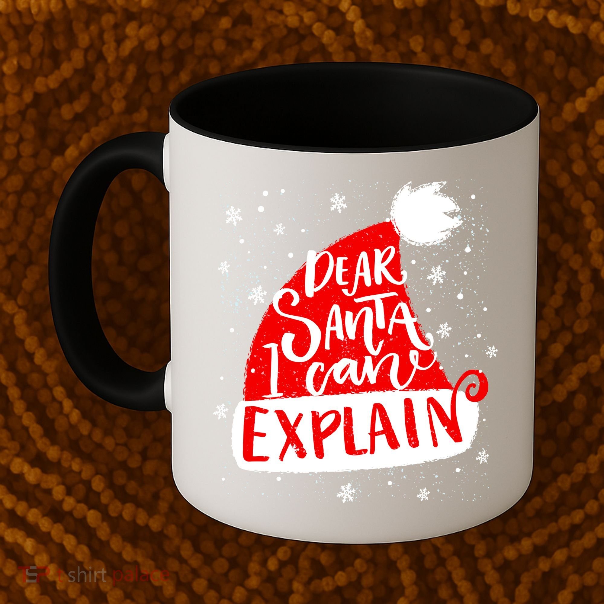 Santa Hat Dear Santa I Can Explain Christmas Coffee Mug