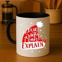 Santa Hat Dear Santa I Can Explain Christmas Coffee Mug thumb 4