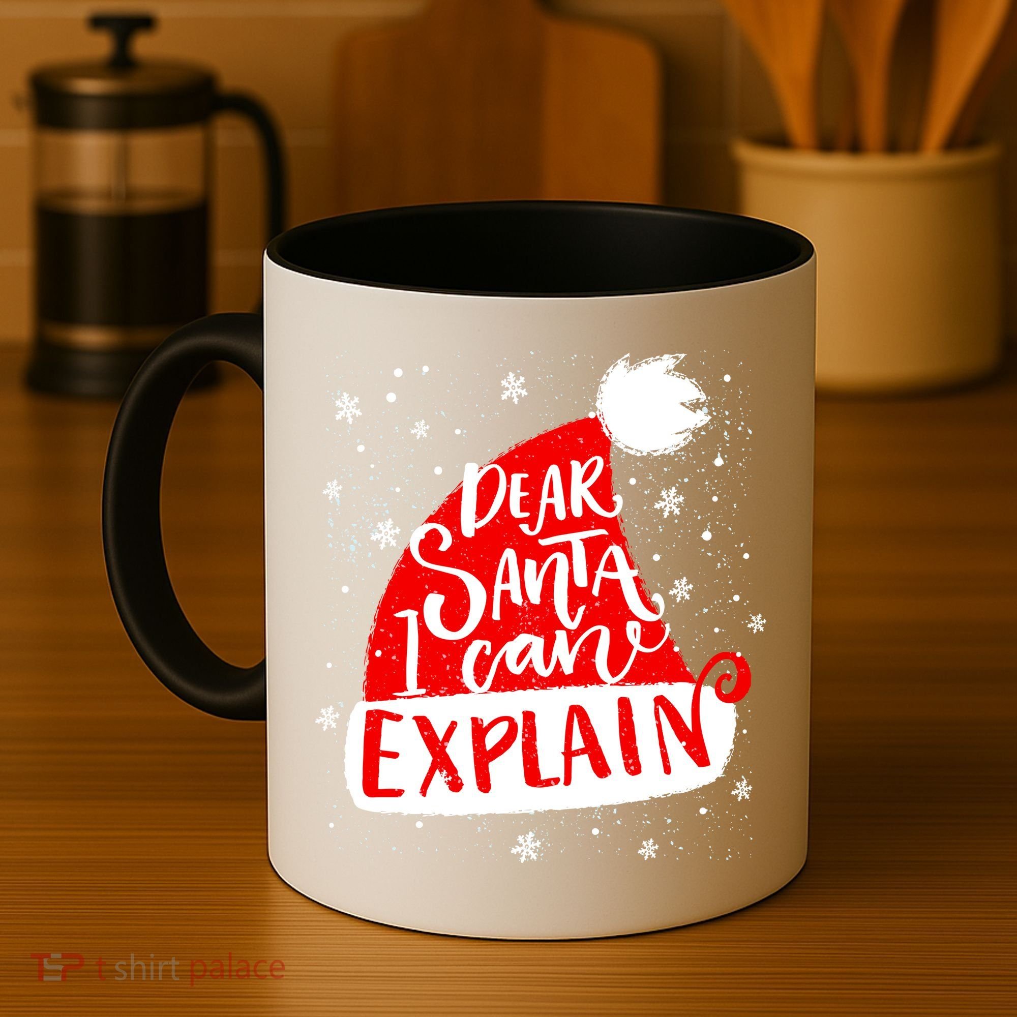 Santa Hat Dear Santa I Can Explain Christmas Coffee Mug