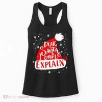 Santa Hat Dear Santa I Can Explain Christmas Women's Tank Top thumb 0