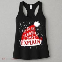 Santa Hat Dear Santa I Can Explain Christmas Women's Tank Top thumb 3