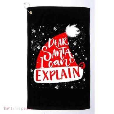 Santa Hat Dear Santa I Can Explain Christmas Golf Towel