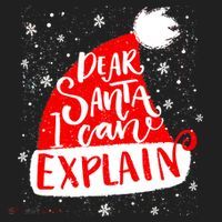 Santa Hat Dear Santa I Can Explain Christmas Golf Towel thumb 3