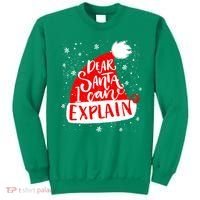 Santa Hat Dear Santa I Can Explain Christmas Sweatshirt thumb 0
