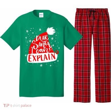 Santa Hat Dear Santa I Can Explain Christmas Pajama Set