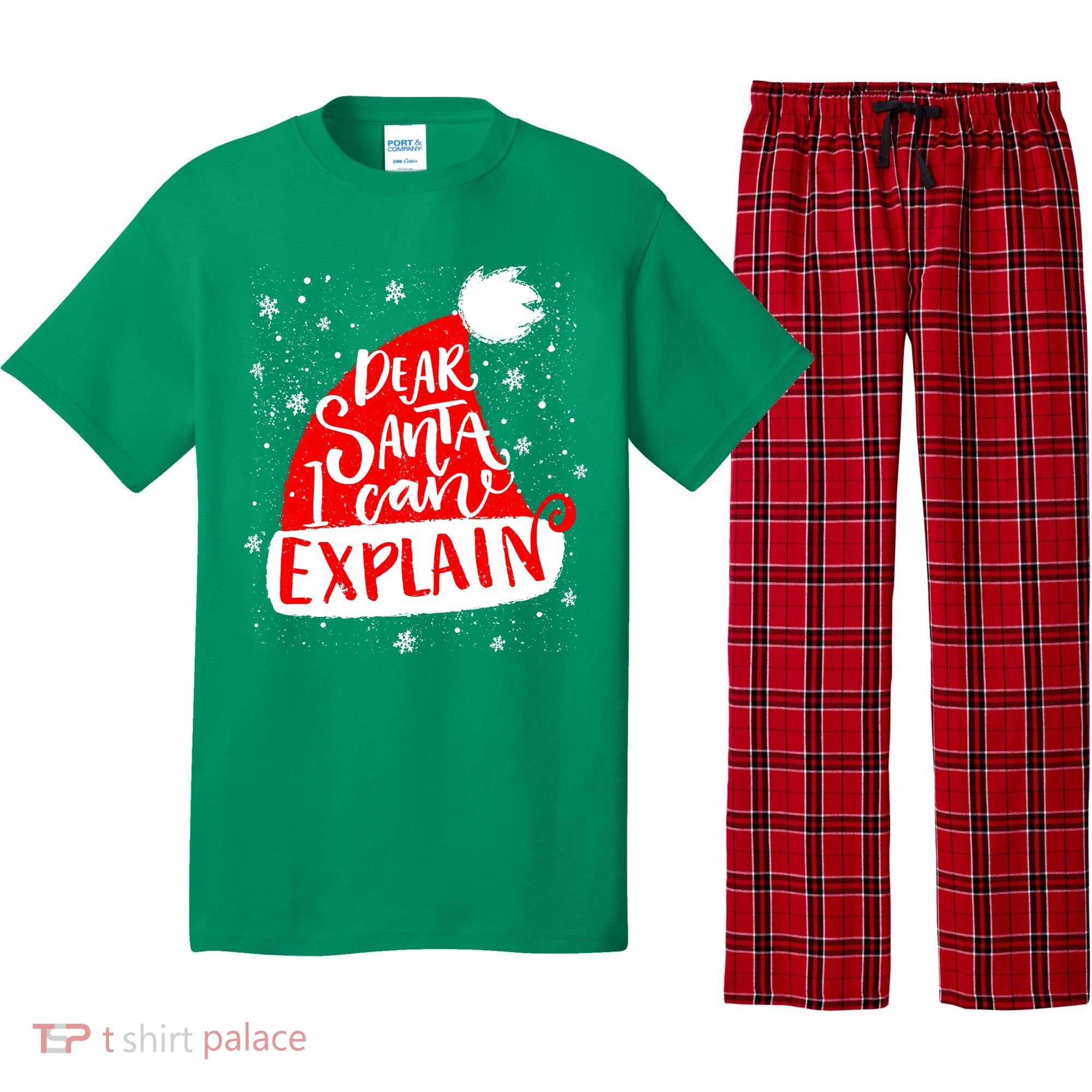 Santa Hat Dear Santa I Can Explain Christmas Pajama Set