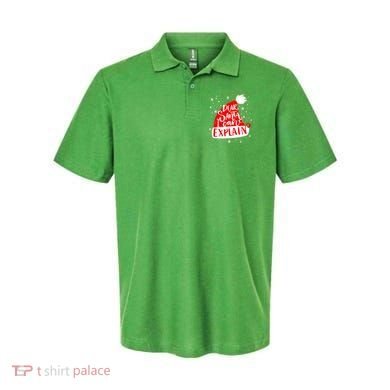 Santa Hat Dear Santa I Can Explain Christmas Polo