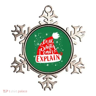 Santa Hat Dear Santa I Can Explain Christmas Ornament
