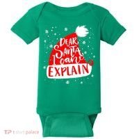 Santa Hat Dear Santa I Can Explain Christmas Baby Bodysuit thumb 0