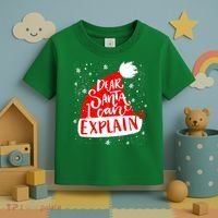 Santa Hat Dear Santa I Can Explain Christmas Toddler T-Shirt thumb 3