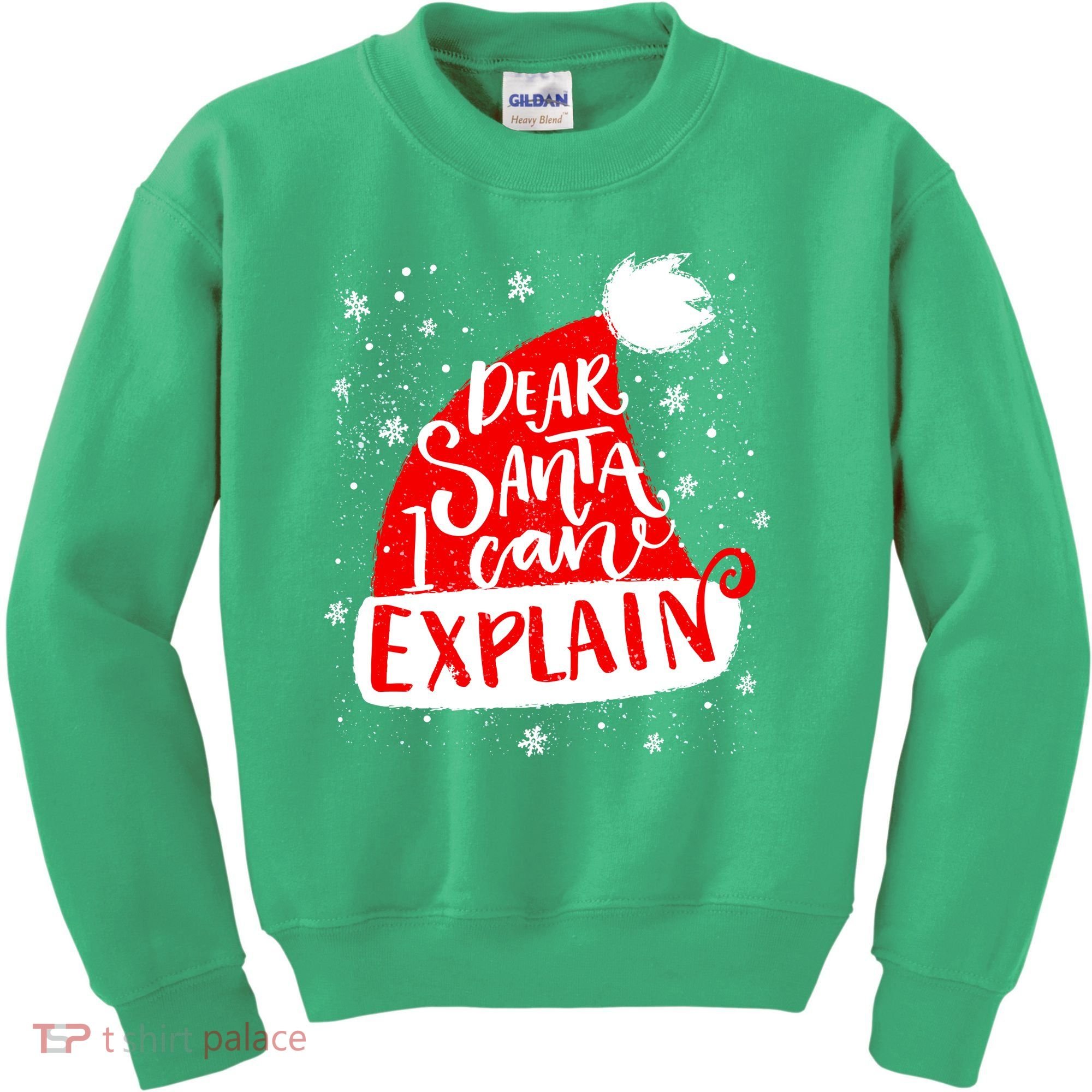 Santa Hat Dear Santa I Can Explain Christmas Kids Sweatshirt
