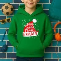 Santa Hat Dear Santa I Can Explain Christmas Kids Hoodie thumb 2