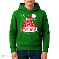 Santa Hat Dear Santa I Can Explain Christmas Kids Hoodie thumb 4