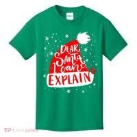 Santa Hat Dear Santa I Can Explain Christmas Kids T-Shirt thumb 0