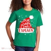 Santa Hat Dear Santa I Can Explain Christmas Kids T-Shirt thumb 2