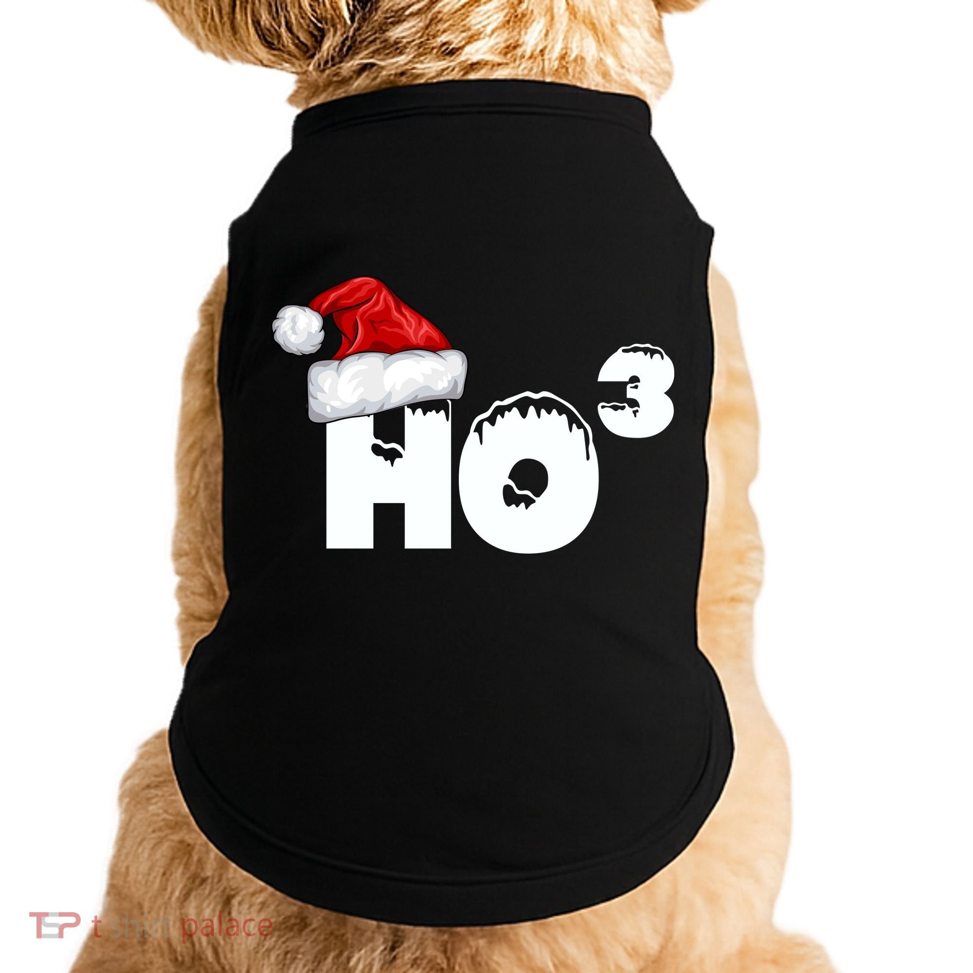 Santa HO HO3 Christmas Funny Doggie Tank