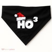 Santa HO HO3 Christmas Funny USA-Made Doggie Bandana thumb 0