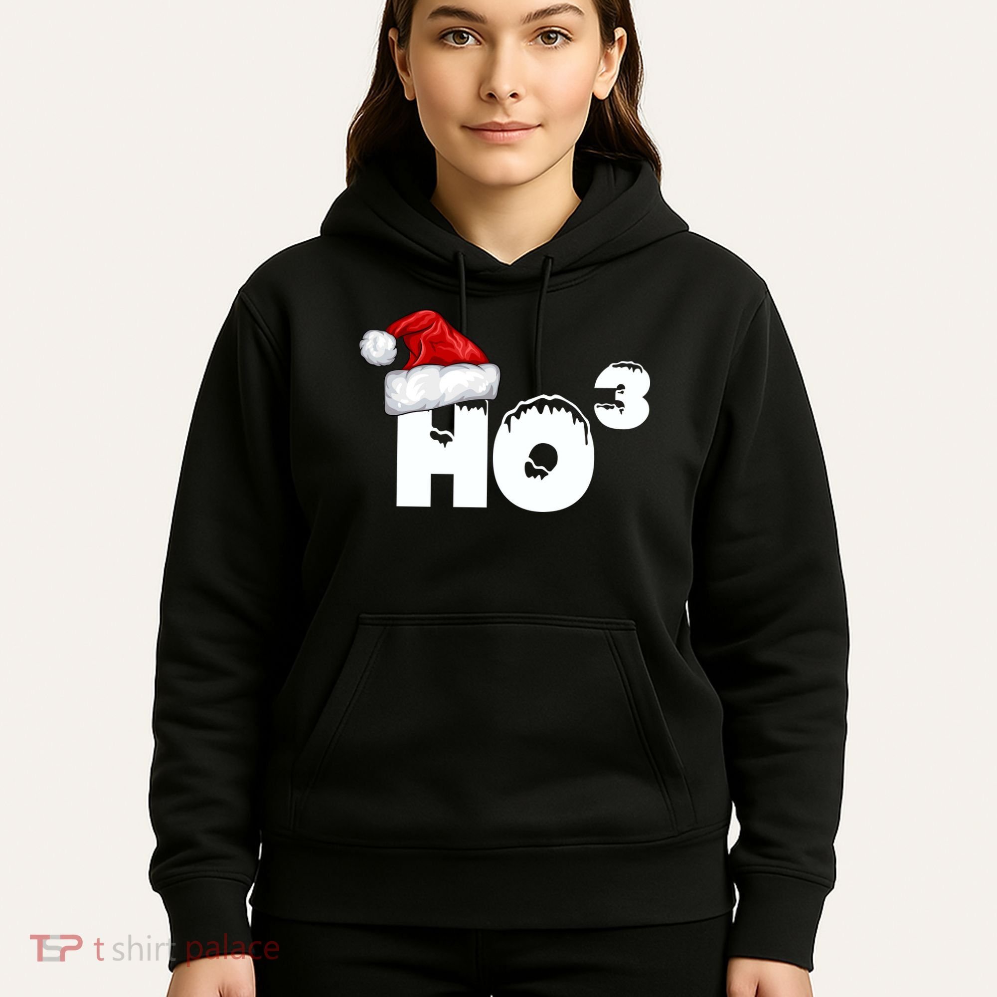Santa HO HO3 Christmas Funny Hoodie