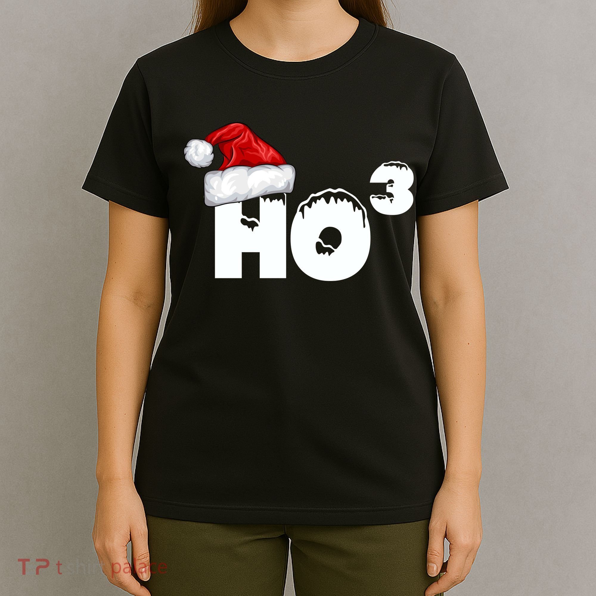 Santa HO HO3 Christmas Funny T-Shirt