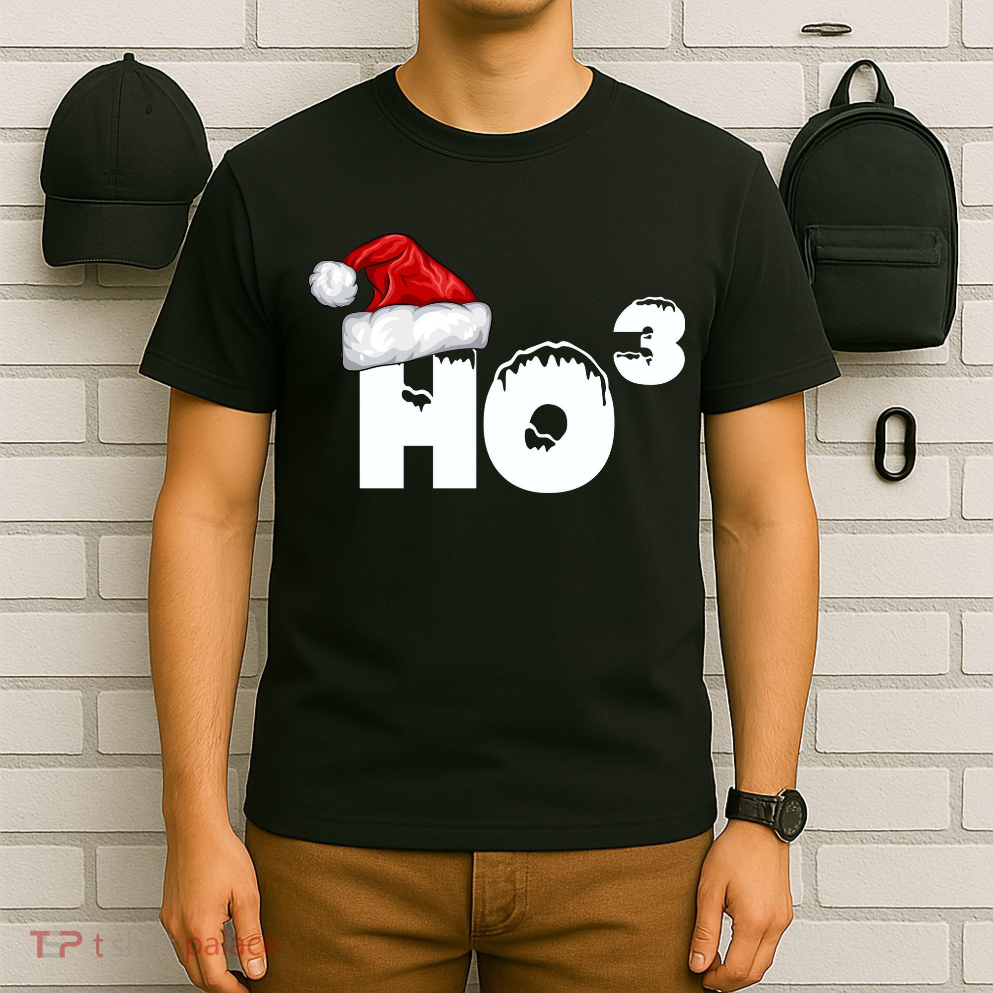 Santa HO HO3 Christmas Funny T-Shirt