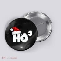 Santa HO HO3 Christmas Funny Button thumb 0