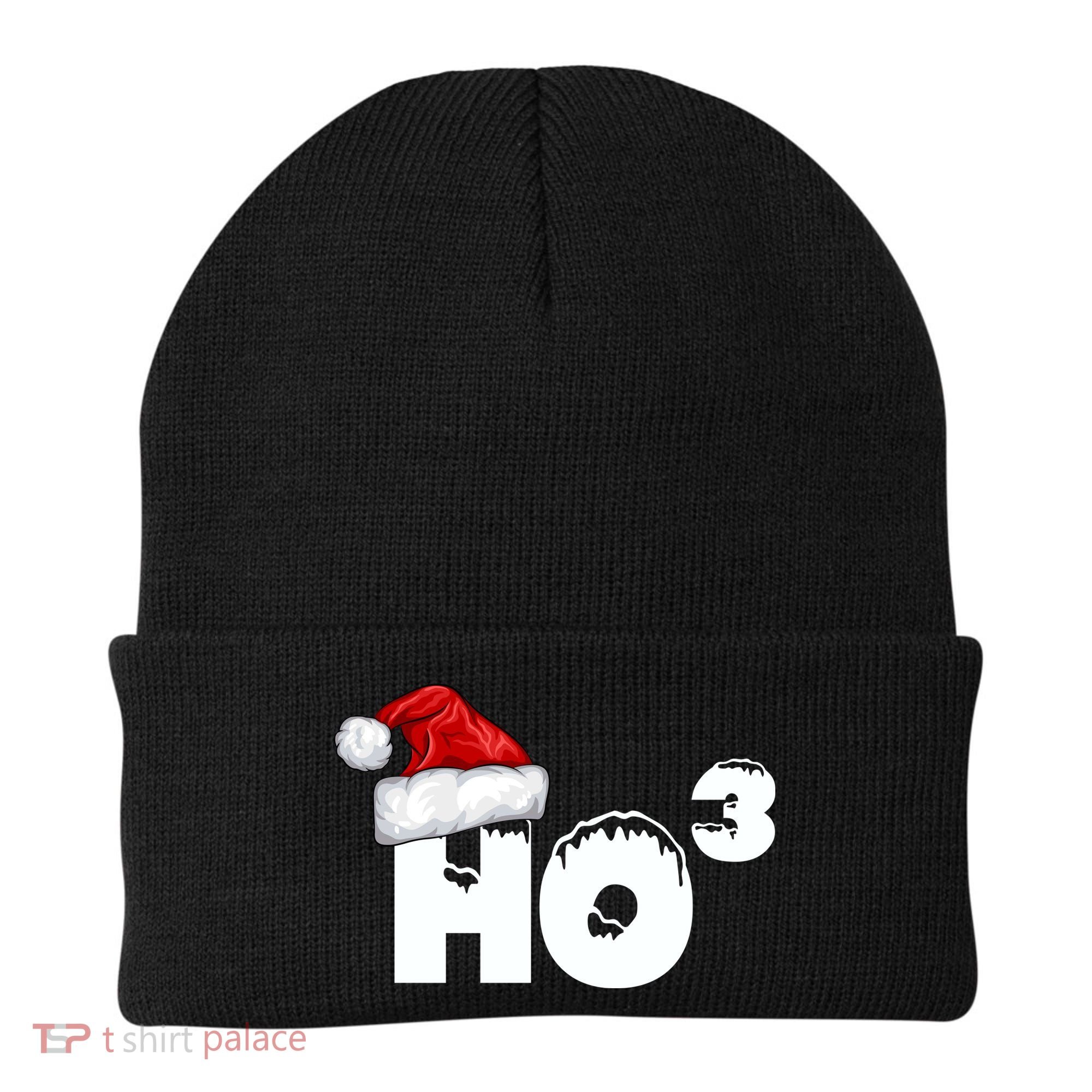 Santa HO HO3 Christmas Funny Beanie
