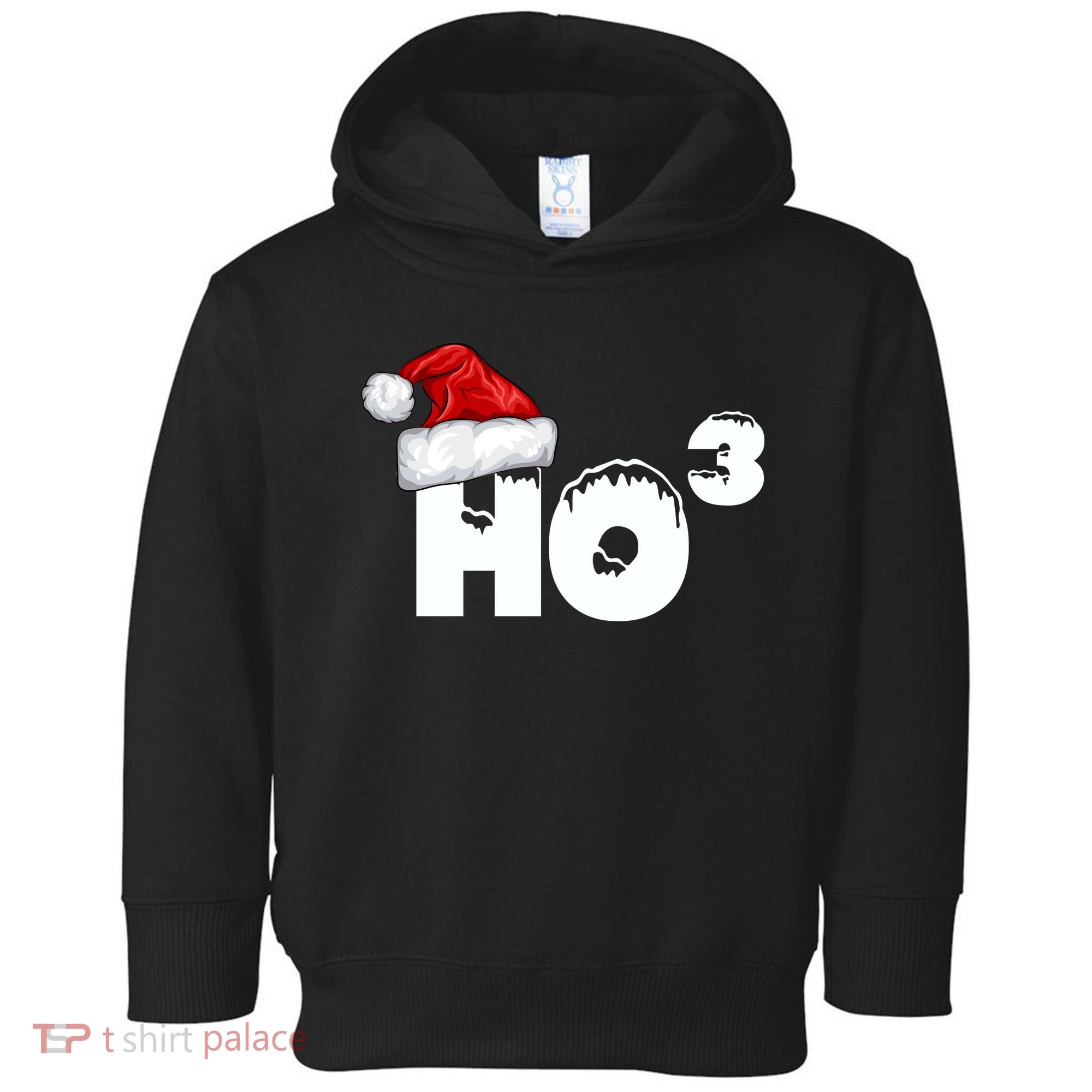 Santa HO HO3 Christmas Funny Toddler Hoodie