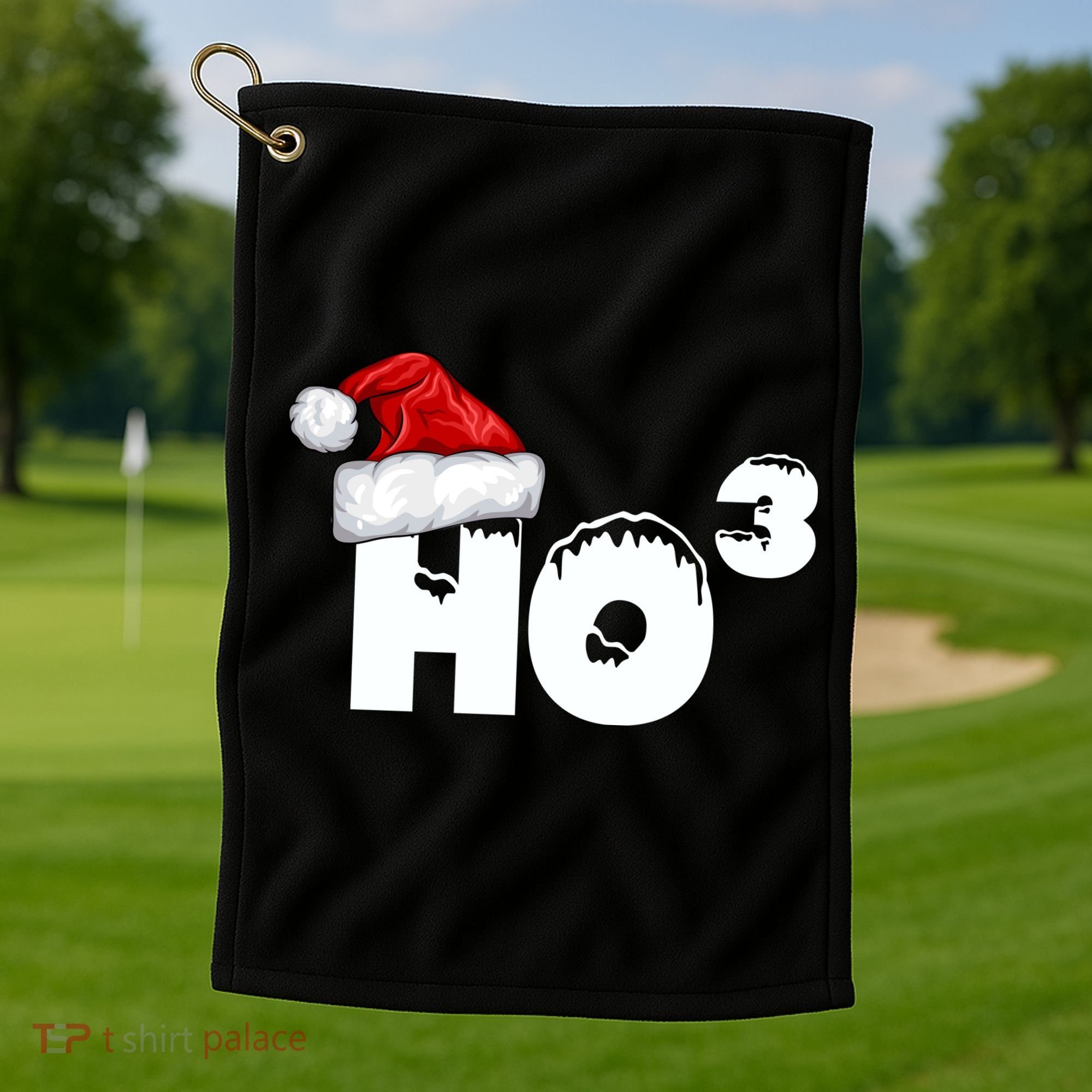 Santa HO HO3 Christmas Funny Golf Towel