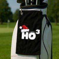 Santa HO HO3 Christmas Funny Golf Towel thumb 2
