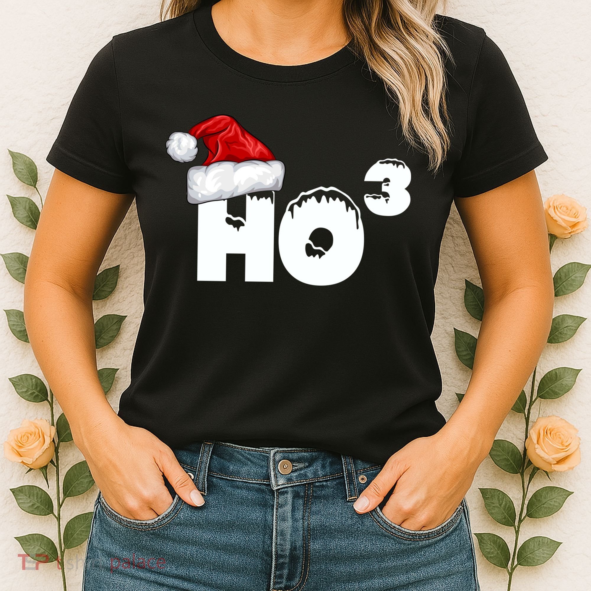 Santa HO HO3 Christmas Funny Women's T-Shirt