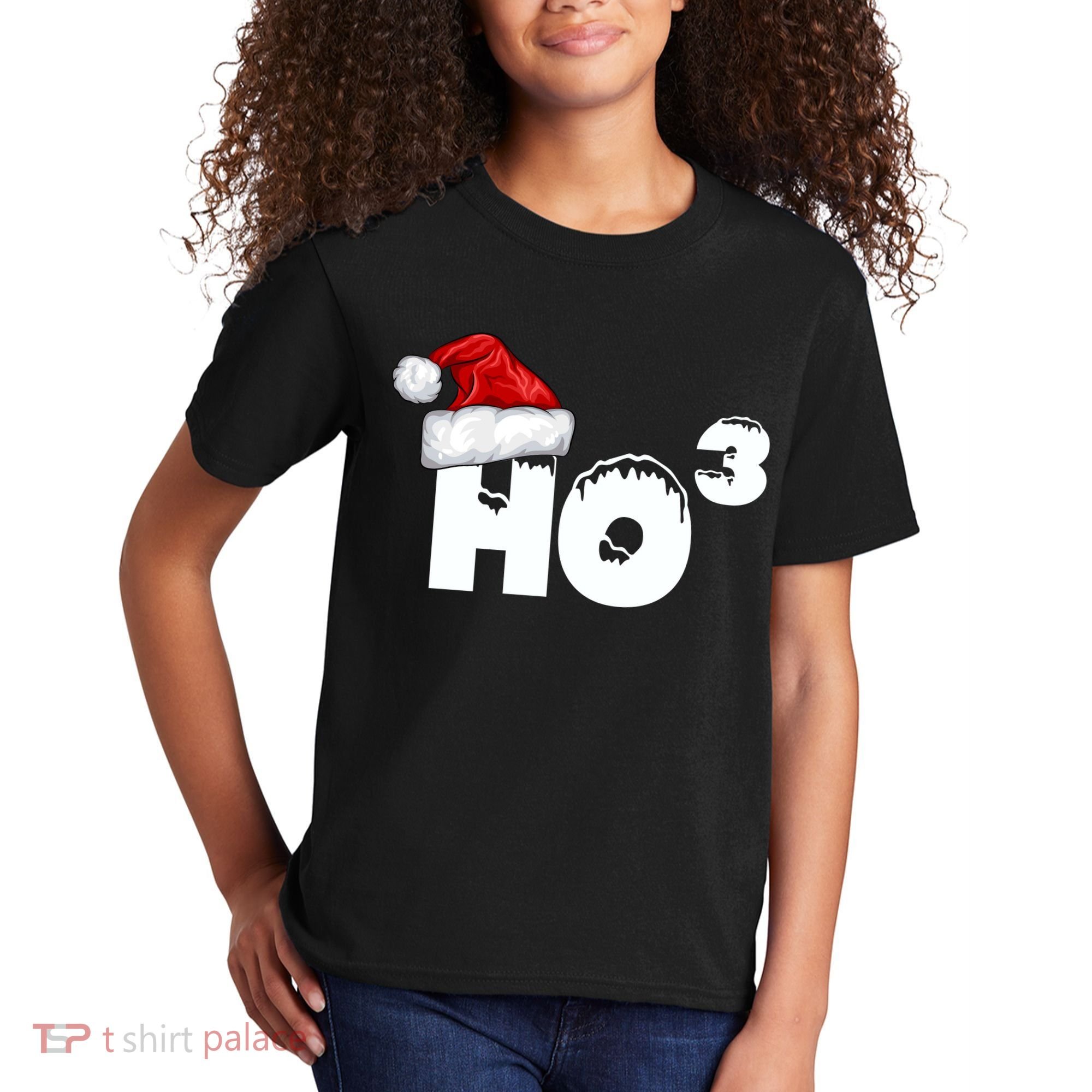 Santa HO HO3 Christmas Funny Kids T-Shirt