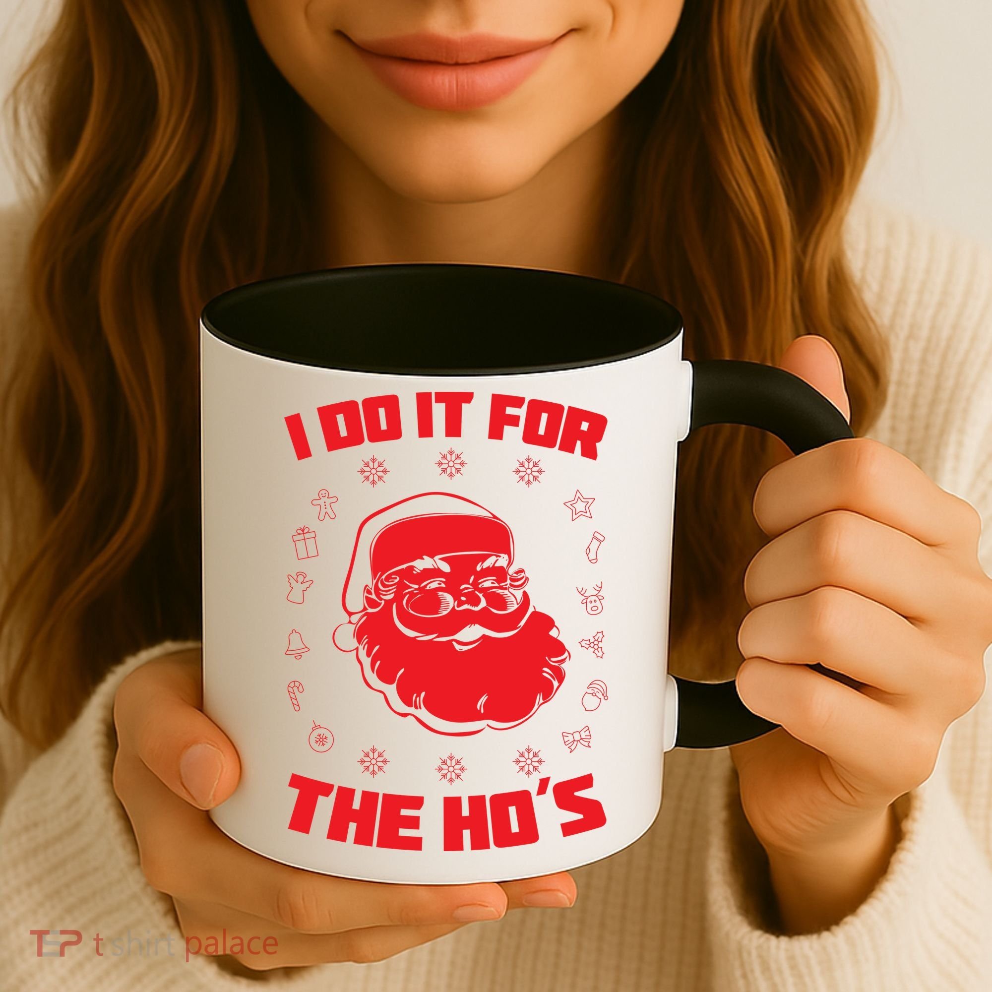 Santa I Do It For The Ho's Funny X-Mas Coffee Mug