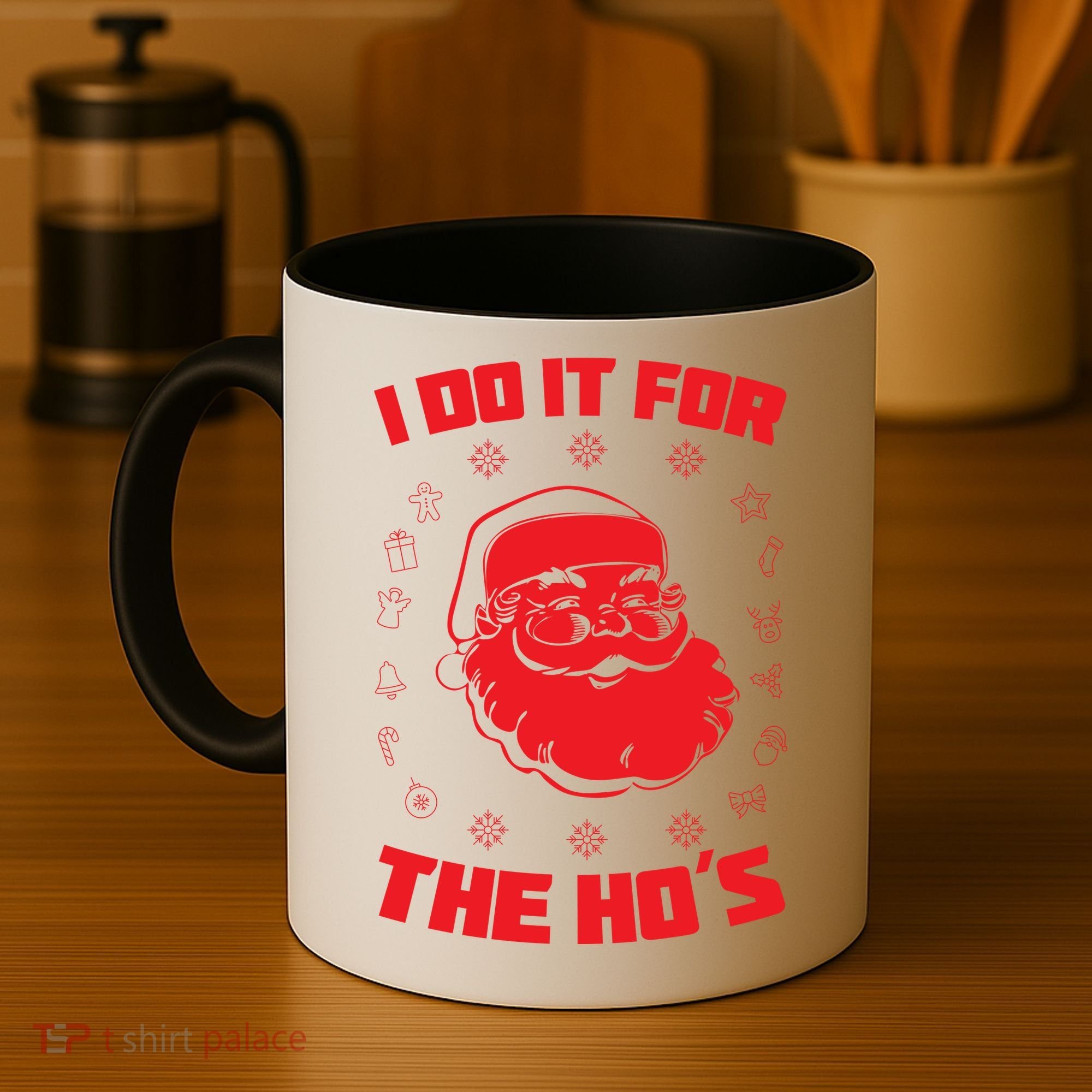 Santa I Do It For The Ho's Funny X-Mas Coffee Mug